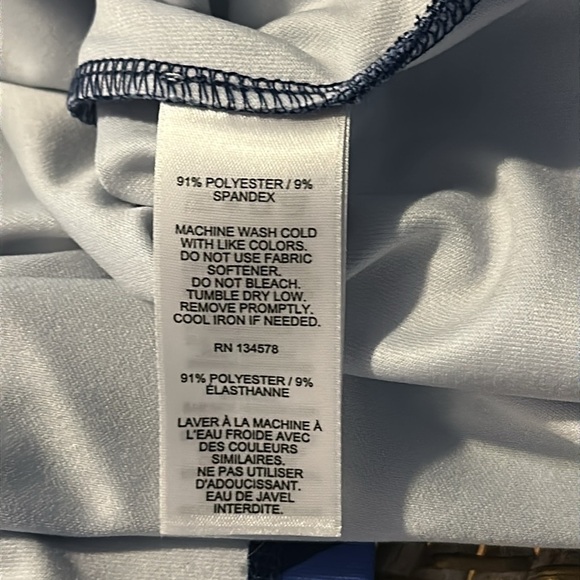 New Vineyard Vines Blue & Black Polyester & Spandex Long Sleeve Pullover Top XXS - Picture 11 of 11